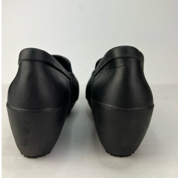 EUC Dr. Scholl's 7 Work Trance Black Slip Resistant Clog Slip/On Wedge Platform - Picture 5 of 8